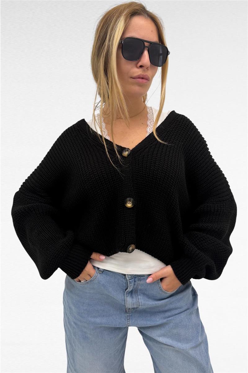 cardigan con bottoni drill